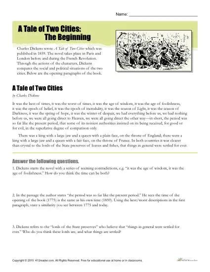 A Tale of Two Cities Historical and Social Context .